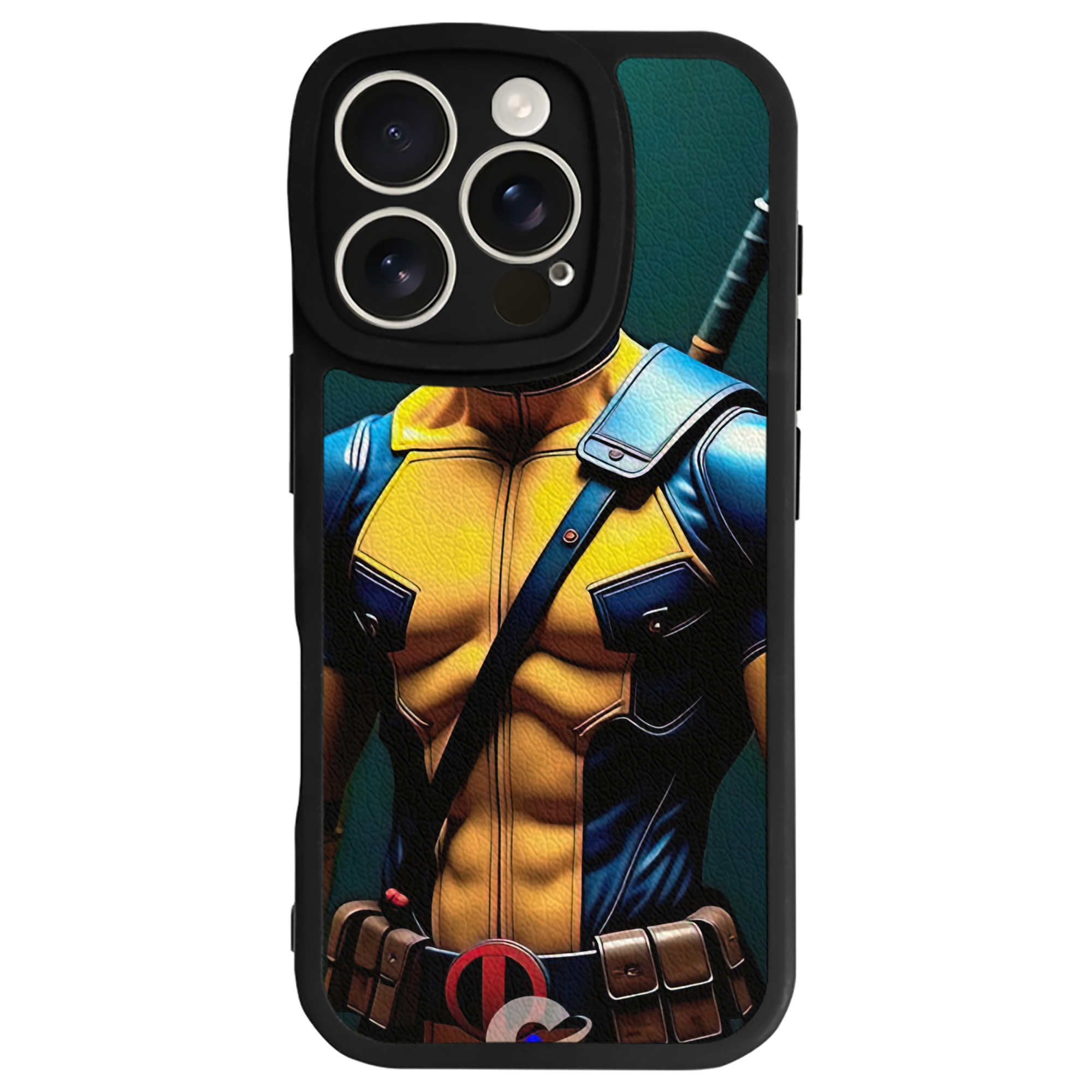 （画像用） Deadpool デッドプール 【iPhone 16シリーズ対応】シリコンスマホケース（レザー調） 材質：シリコン